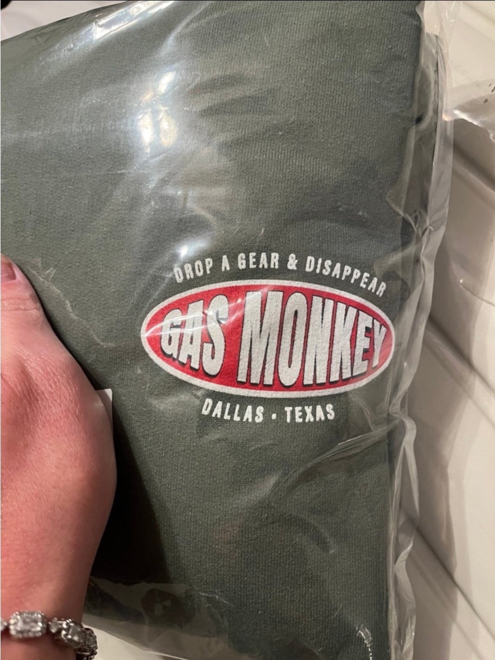 Gas Monkey Olive Green Logo Hoodie